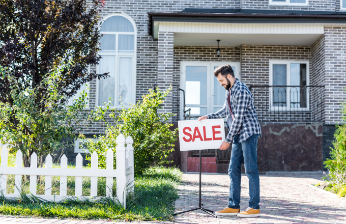 man selling a house