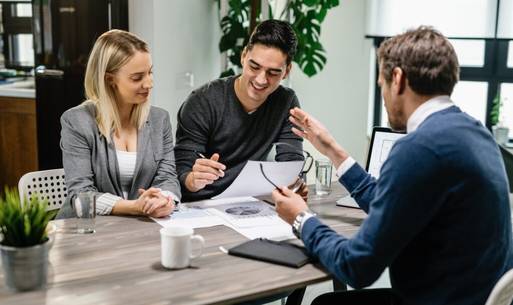 Lawyer discussing real estate market