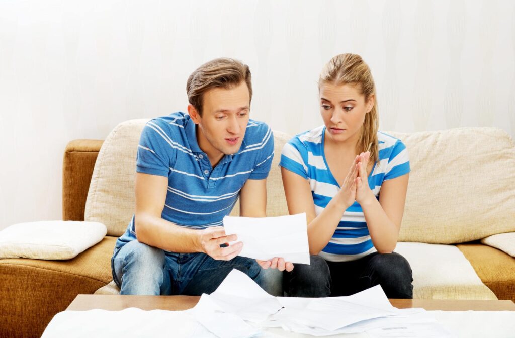 man and woman reviewing documents